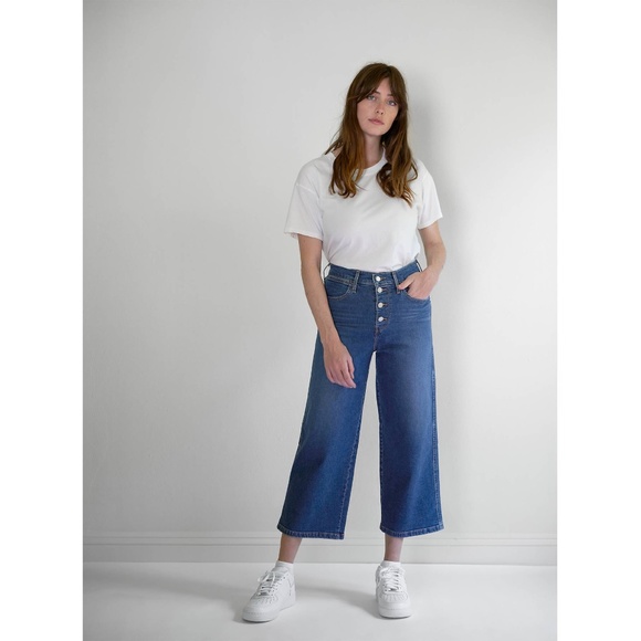 Levi's Size 29 Sun Devil Mile High Cropped Wide Leg Jeans‎ - Picture 2 of 10